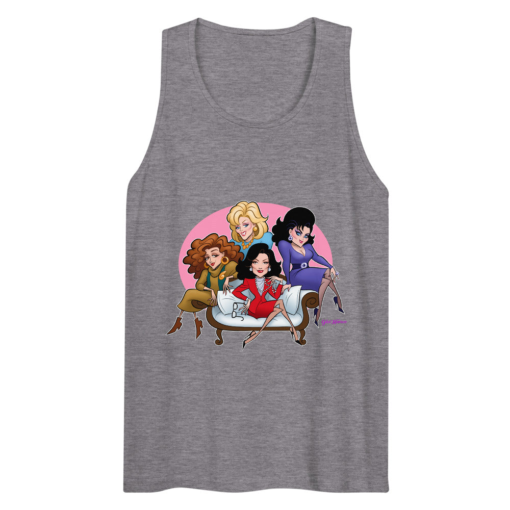 Debut garment mockup | Southern Belles (Tank Top) | Athletic Heather