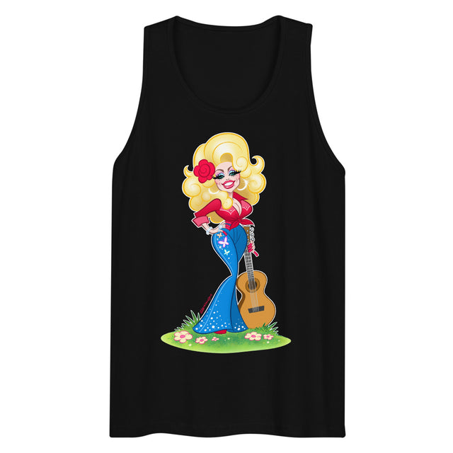 Debut garment mockup | Smoky Mountain Glam (Tank Top) | Black