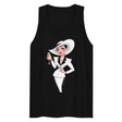 Debut garment mockup | Champagne & Shoulder Pads (Tank Top) | Black
