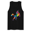 Debut garment mockup | Polygon Unicorn (Tank Top) | Black