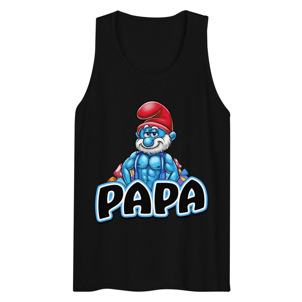 Debut garment mockup | Brawny Papa (Tank Top) | Black