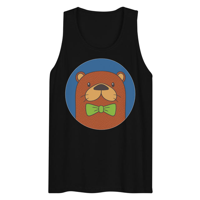 Debut garment mockup | Otter than Most (Tank Top) | Black