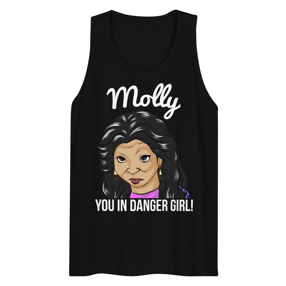 Debut garment mockup | Molly You in Danger Girl (Tank Top) | Black