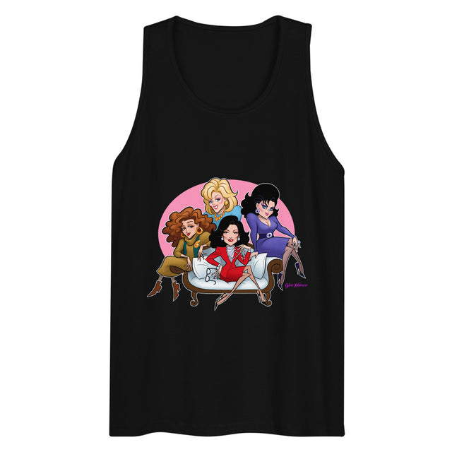 Debut garment mockup | Southern Belles (Tank Top) | Black
