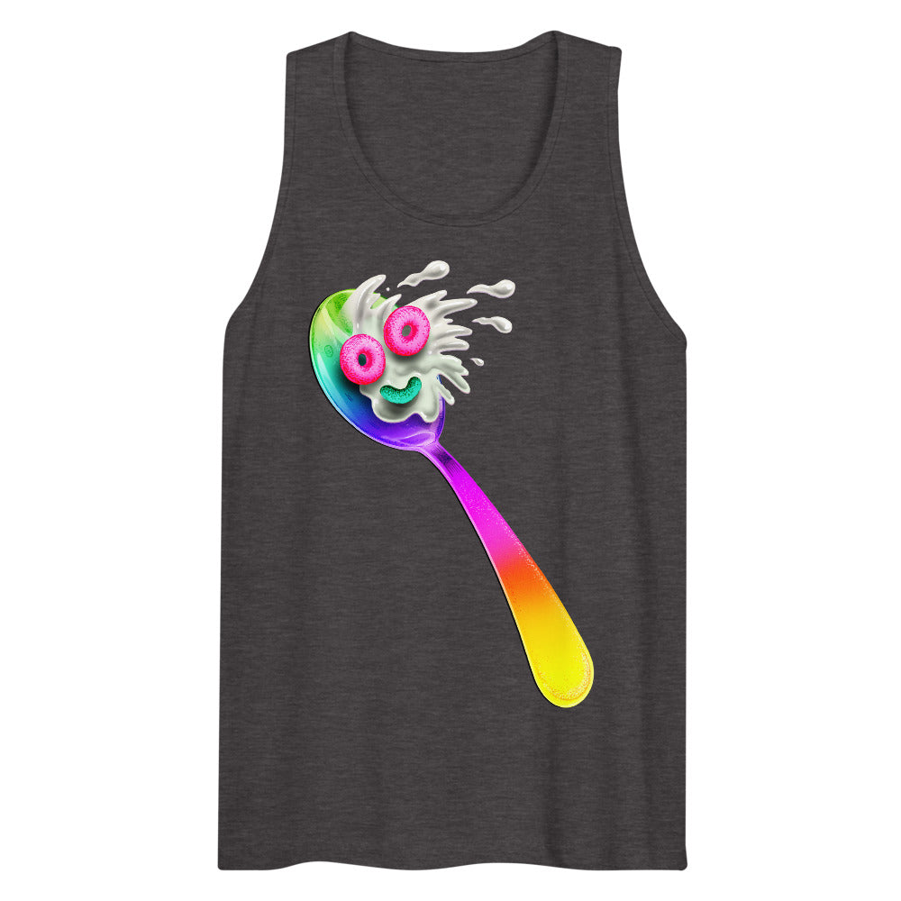 Spooning Leads to Forking (Tank Top) - Charcoal Heather