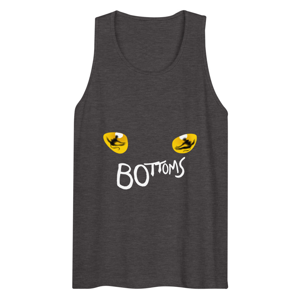 Debut garment mockup | Feline Position (Tank Top) | Charcoal Heather