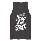 Debut garment mockup | I'm Not a Top (Tank Top) | Charcoal Heather