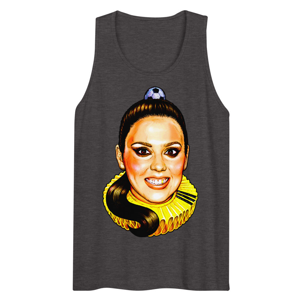 Debut garment mockup | Baby Got Track-Suit (Tank Top) | Charcoal Heather