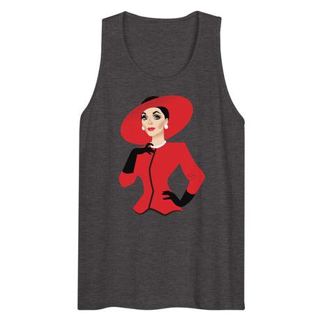 Debut garment mockup | The Ex-Wife (Tank Top) | Charcoal Heather