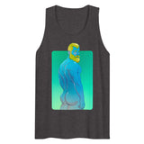 Debut garment mockup | Scandinavian Tan (Tank Top) | Charcoal Heather