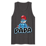 Debut garment mockup | Brawny Papa (Tank Top) | Charcoal Heather