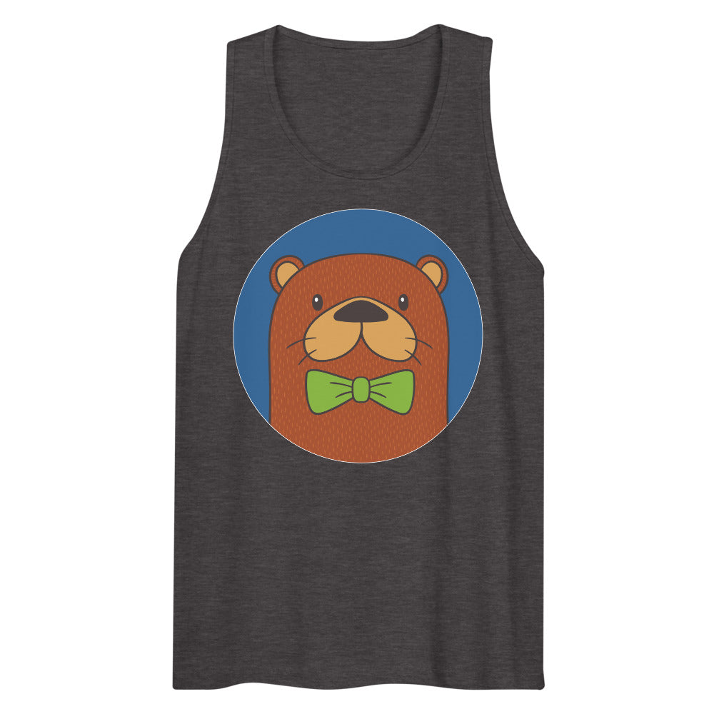Debut garment mockup | Otter than Most (Tank Top) | Charcoal Heather