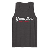 Debut garment mockup | Your Dad is my Cardio (Tank Top) | Charcoal Heather