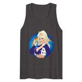 Debut garment mockup | Here Comes the Rainbow (Tank Top) | Charcoal Heather