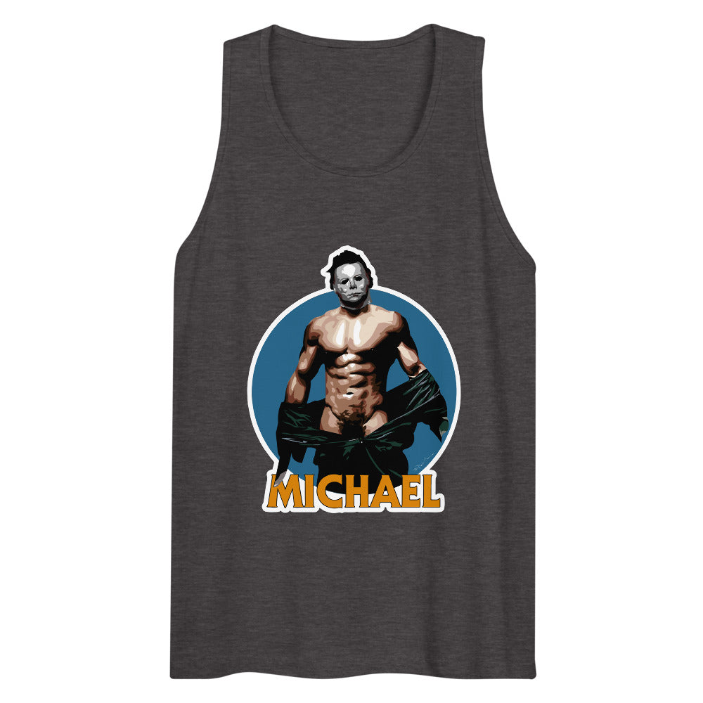 Debut garment mockup | Michael (Tank Top) | Charcoal Heather