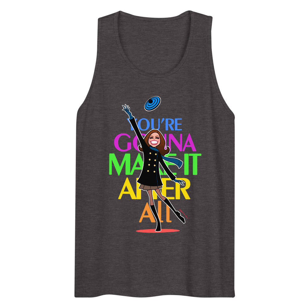 Debut garment mockup | You're Gonna Make It (Tank Top) | Charcoal Heather