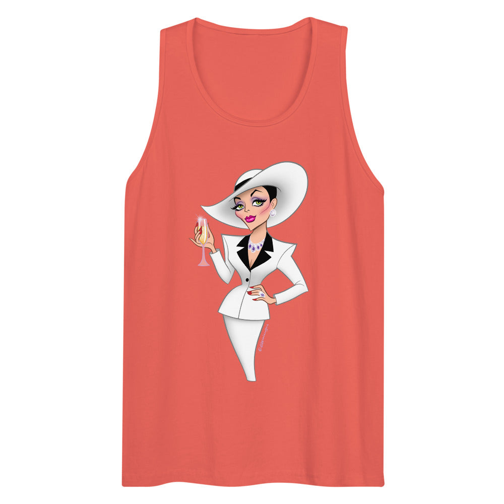Champagne & Shoulder Pads (Tank Top) - Coral