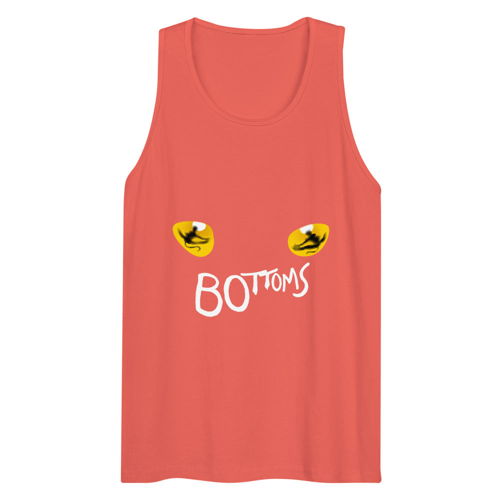 Debut garment mockup | Feline Position (Tank Top) | Coral