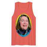 Debut garment mockup | Fan-tastic and Deranged (Tank Top) | Coral