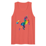 Debut garment mockup | Polygon Unicorn (Tank Top) | Coral