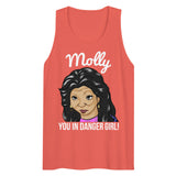 Debut garment mockup | Molly You in Danger Girl (Tank Top) | Coral