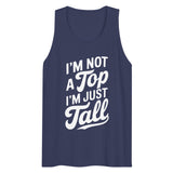 Debut garment mockup | I'm Not a Top (Tank Top) | Harbor Blue