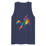 Debut garment mockup | Polygon Unicorn (Tank Top) | Harbor Blue