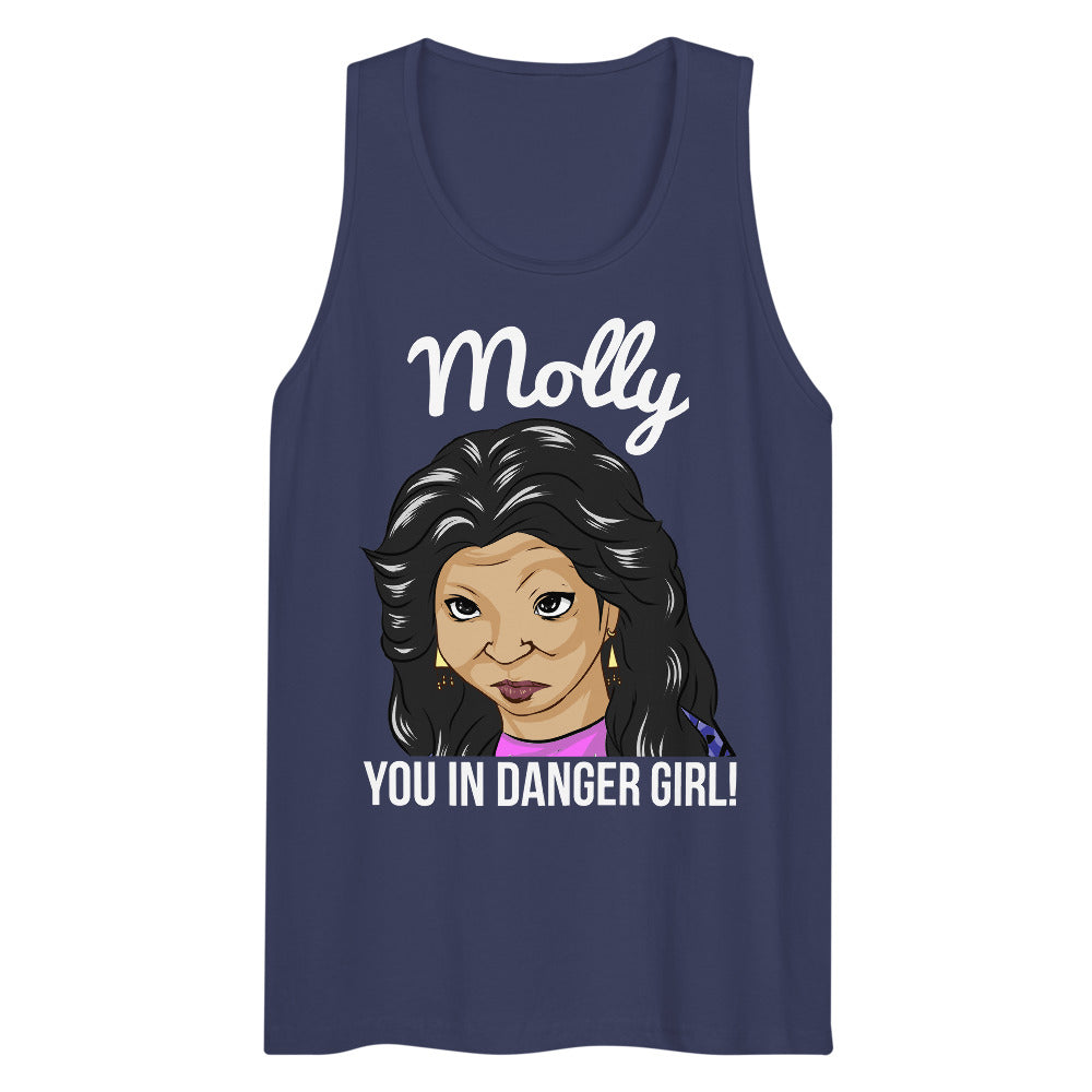 Debut garment mockup | Molly You in Danger Girl (Tank Top) | Harbor Blue