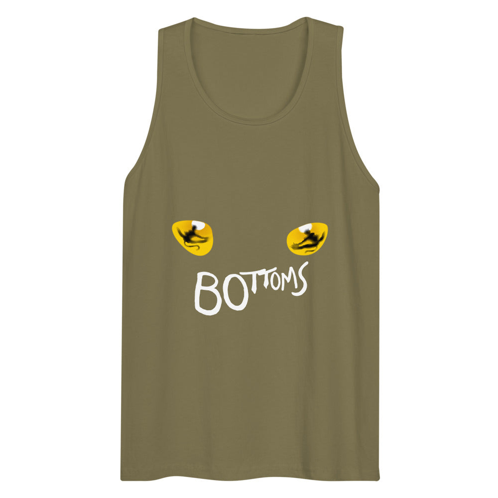 Debut garment mockup | Feline Position (Tank Top) | Military Green
