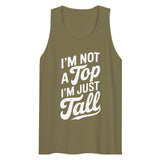 Debut garment mockup | I'm Not a Top (Tank Top) | Military Green