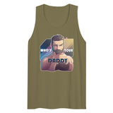 Debut garment mockup | Who's Your Daddy? (Tank Top) | Military Green