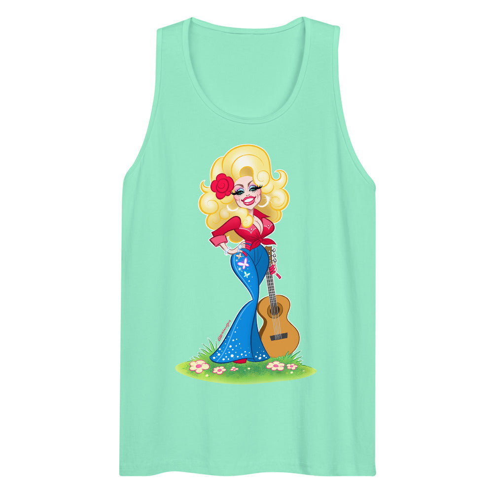 Debut garment mockup | Smoky Mountain Glam (Tank Top) | Mint
