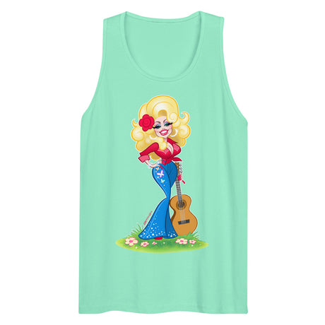 Debut garment mockup | Smoky Mountain Glam (Tank Top) | Mint