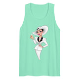 Debut garment mockup | Champagne & Shoulder Pads (Tank Top) | Mint