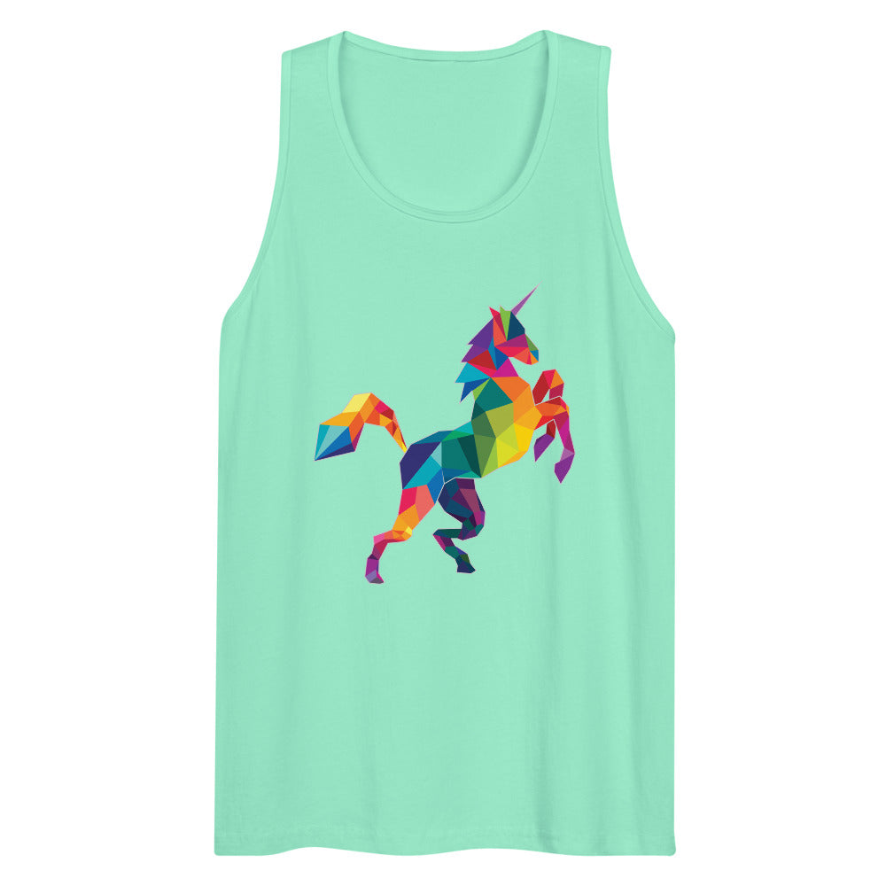 Debut garment mockup | Polygon Unicorn (Tank Top) | Mint