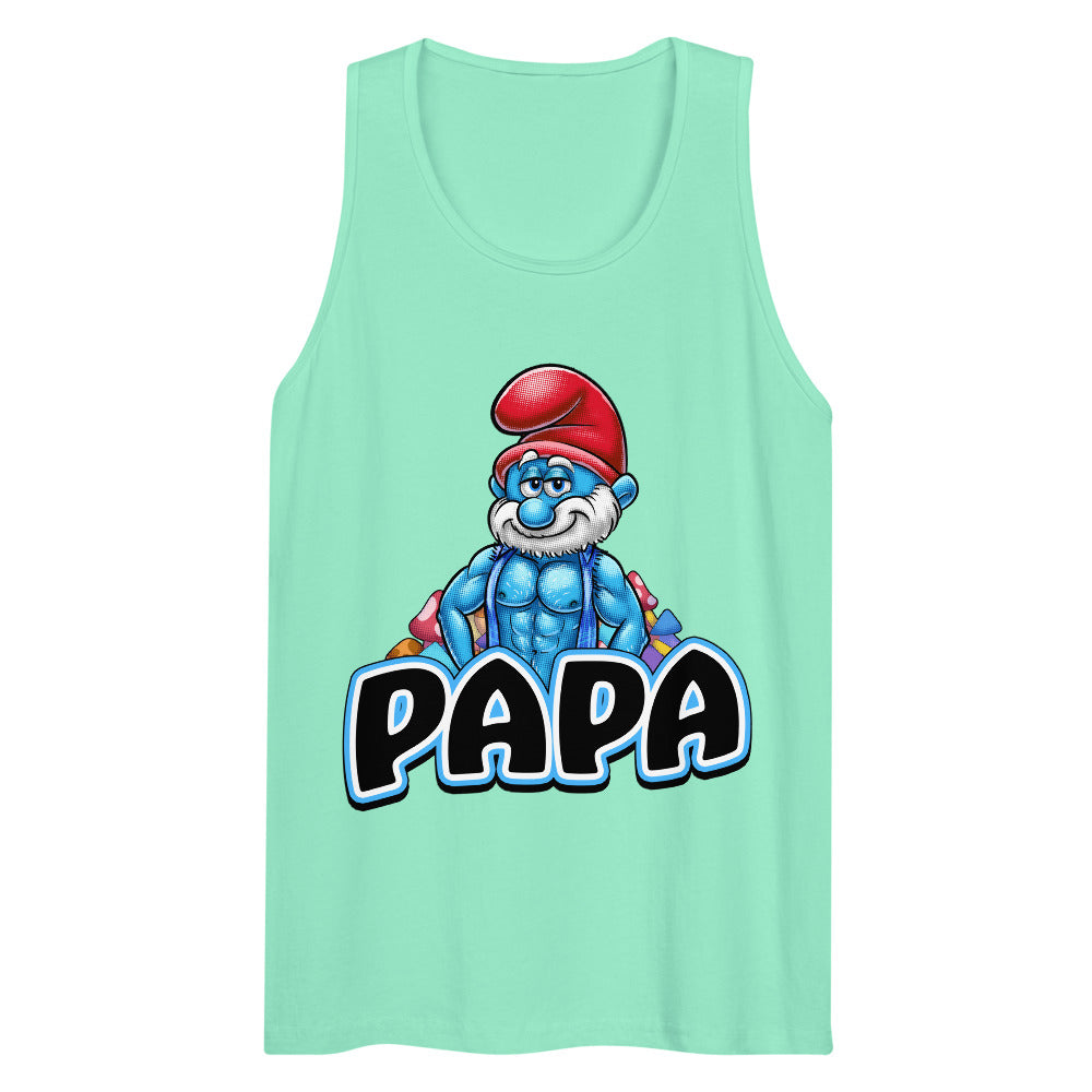 Debut garment mockup | Brawny Papa (Tank Top) | Mint
