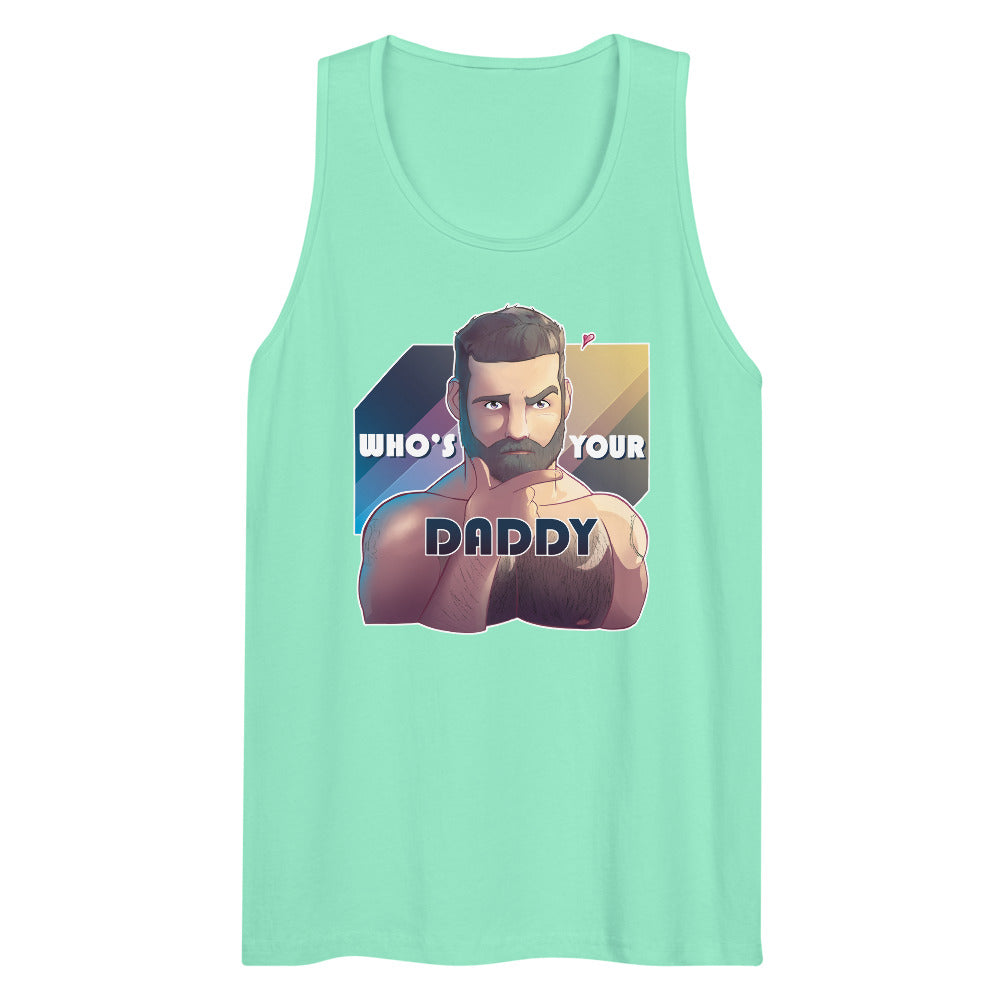 Debut garment mockup | Who's Your Daddy? (Tank Top) | Mint