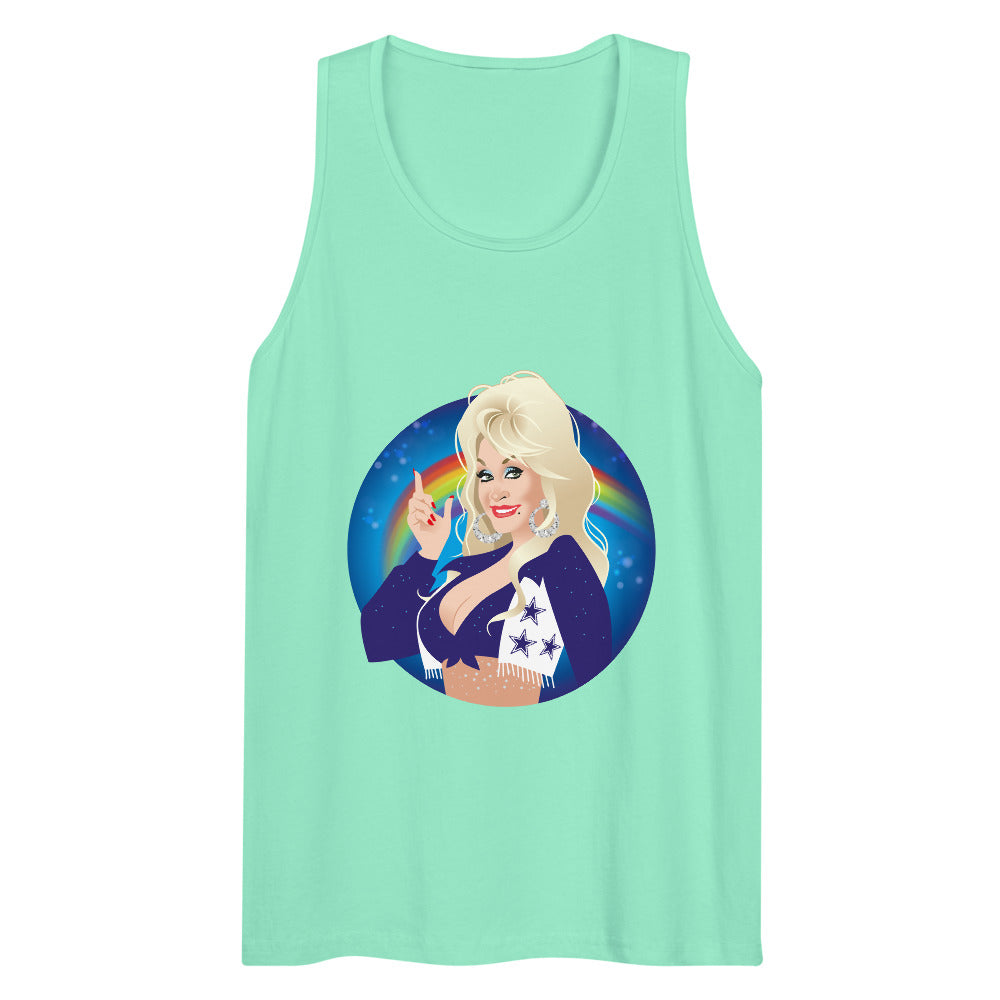 Debut garment mockup | Here Comes the Rainbow (Tank Top) | Mint