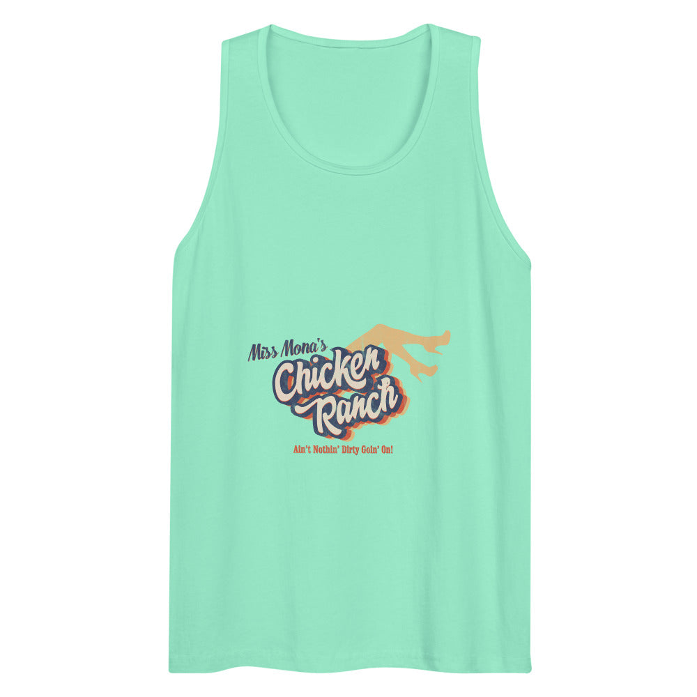 Debut garment mockup | Chicken Ranch (Tank Top) | Mint