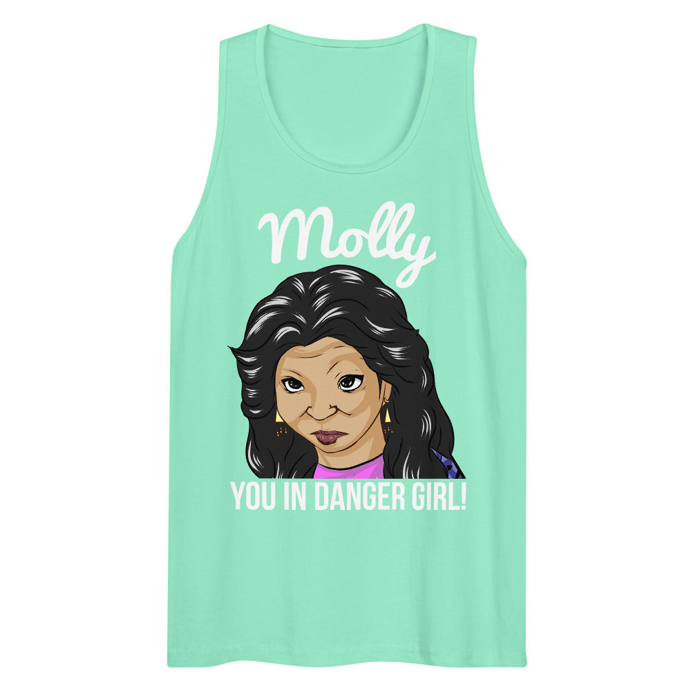 Debut garment mockup | Molly You in Danger Girl (Tank Top) | Mint