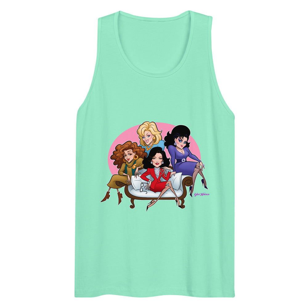 Debut garment mockup | Southern Belles (Tank Top) | Mint