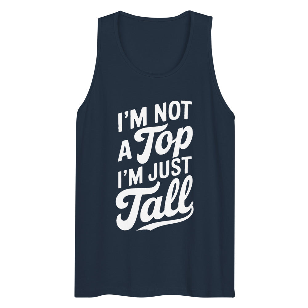 Debut garment mockup | I'm Not a Top (Tank Top) | Navy