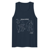 Debut garment mockup | Pliez et accrochez (Tank Top) | Navy