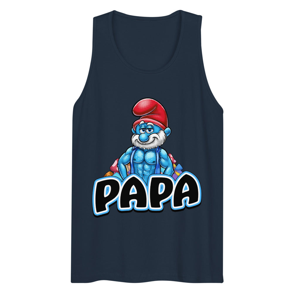 Debut garment mockup | Brawny Papa (Tank Top) | Navy