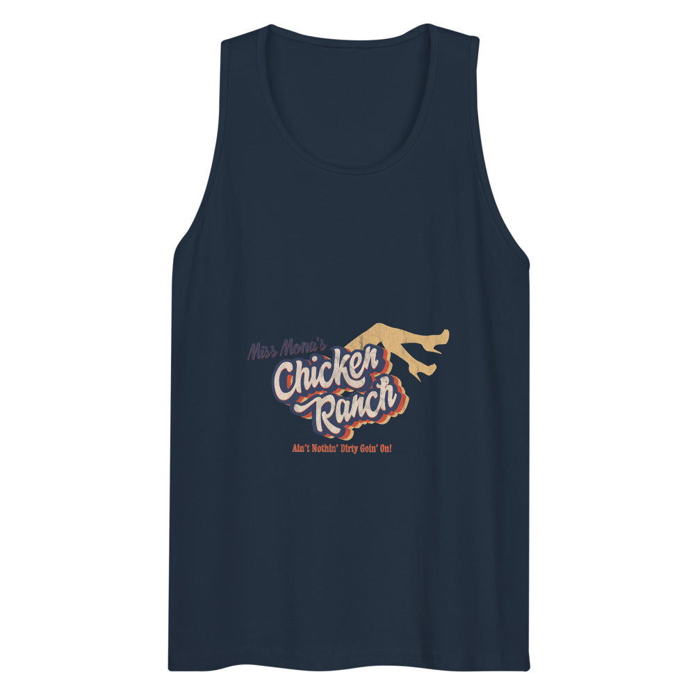 Debut garment mockup | Chicken Ranch (Tank Top) | Navy