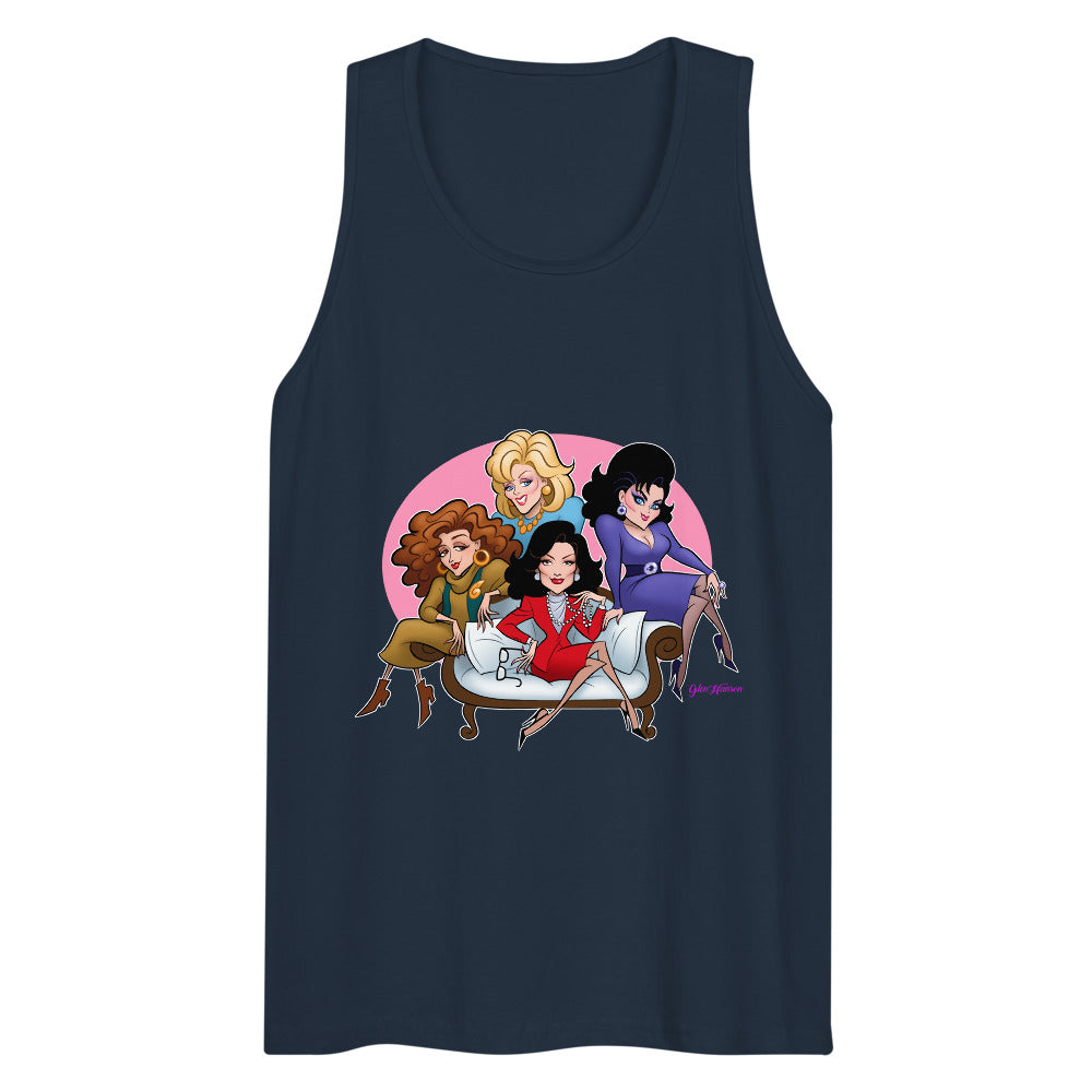 Debut garment mockup | Southern Belles (Tank Top) | Navy