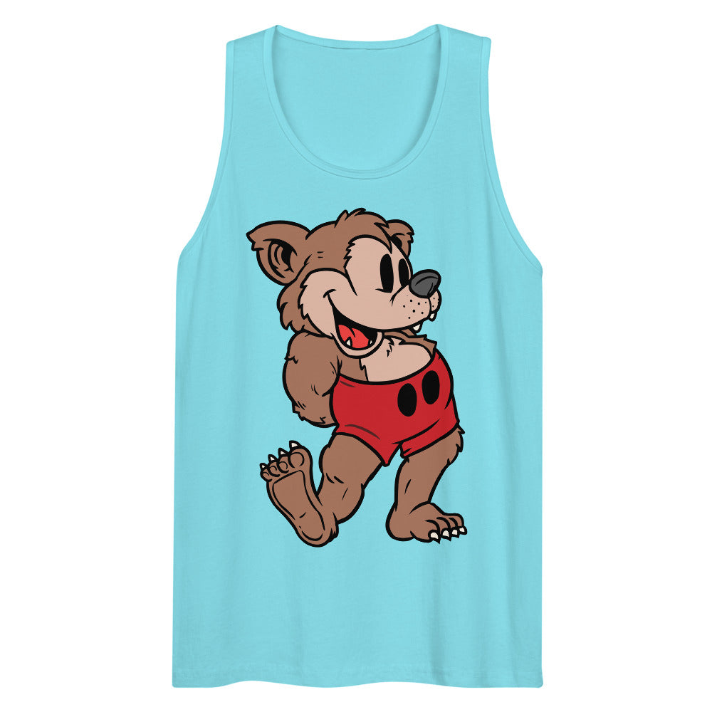 Steam-Bear Willie (Tank Top) - Pacific Blue
