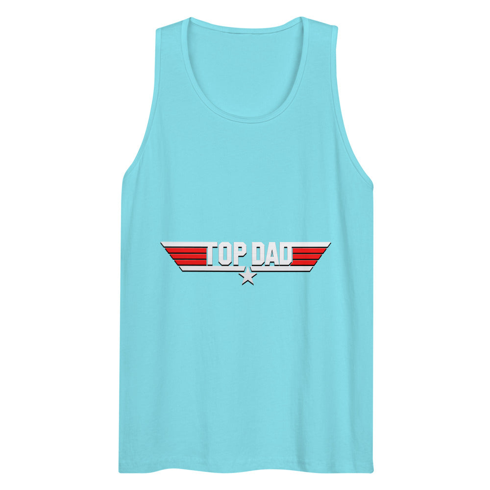 Top Dad/Daddy/Zad/Zaddy (Tank Top) - Pacific Blue