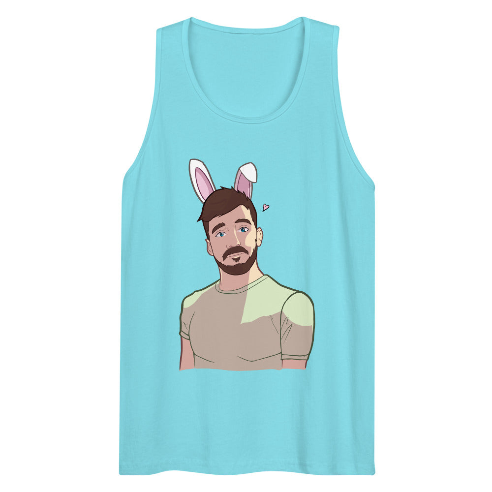 I'm a Bunny, Duh! (Tank Top) - Pacific Blue