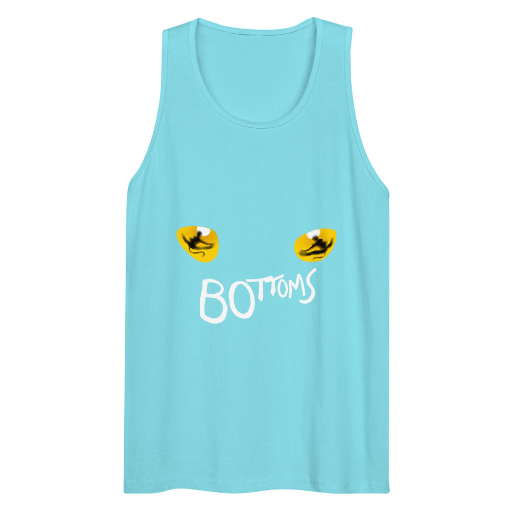 Debut garment mockup | Feline Position (Tank Top) | Pacific Blue